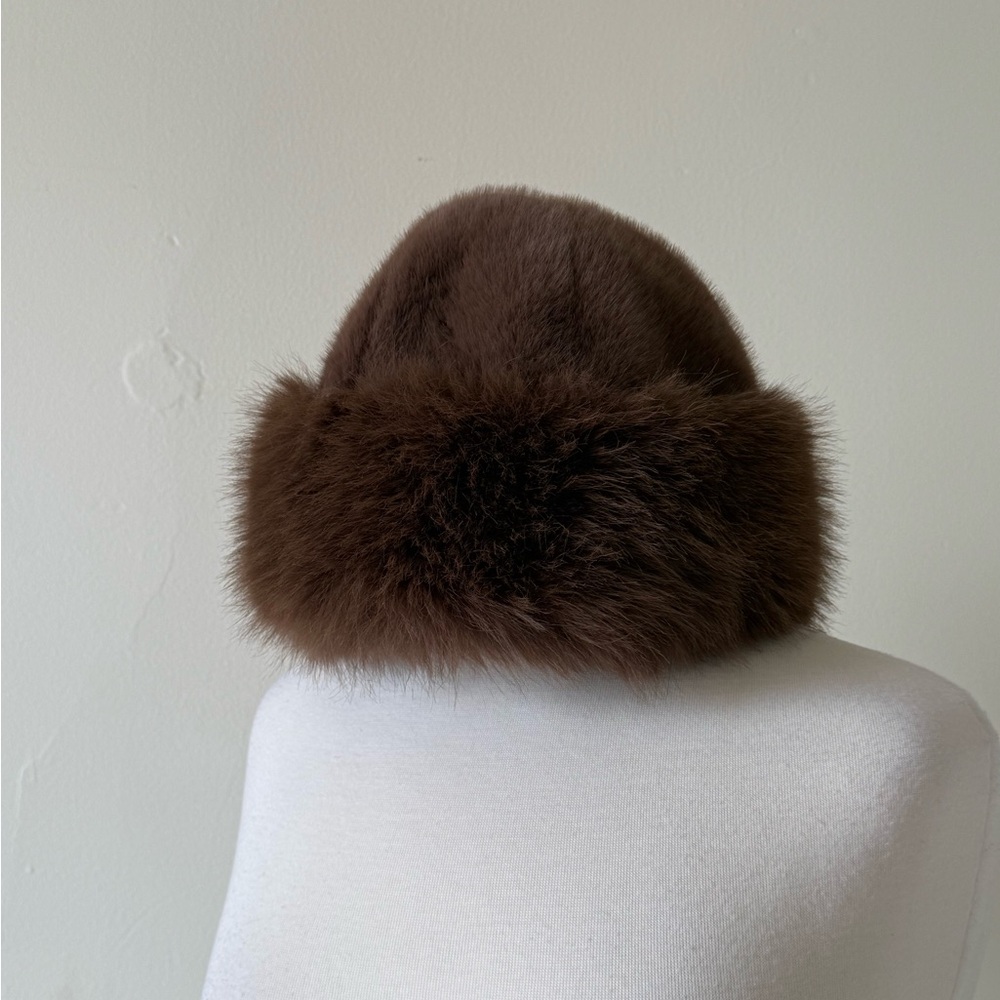 Vintage Style Faux Fur Russian Cossack Winter Hat Brown